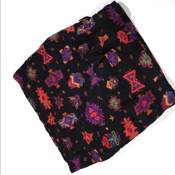 100% SILK early 90s wrap skirt - Picture 6 of 11